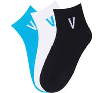Женские носки Virtuoso виктори, 3 пары, р-р 23, цвет белый, черный, голубой 548