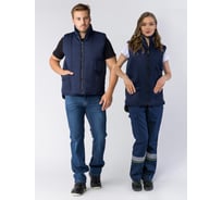 Универсальный утепленный жилет Факел темно-синий, р.64-66 87468987.007