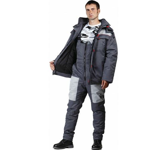 Зимний полукомбинезон Факел Фаворит, Т.серый/Серый; 52-54; 182-188 87453227.006 1