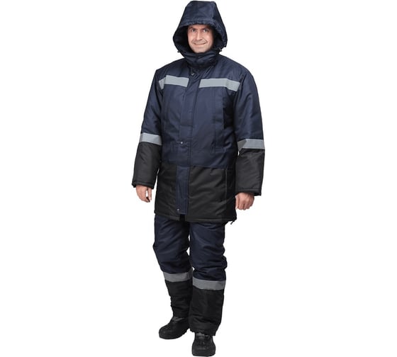 Утепленный костюм ГК Спецобъединение МЕТЕОР темно-синий/чёрный, размер 88-92, рост 182-188 Кос 604/ 88/182 1