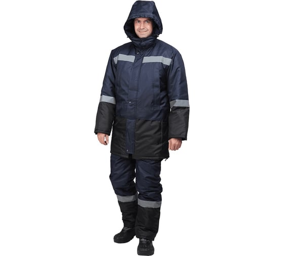 Утепленный костюм ГК Спецобъединение МЕТЕОР темно-синий/чёрный, размер 120-124, рост 170-176 Кос 604/120/170 1