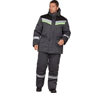 Утеплённый костюм ГК Спецобъединение УРЕНГОЙ серый-черный, размер 112-116, рост 182-188 Кос 314/112/182