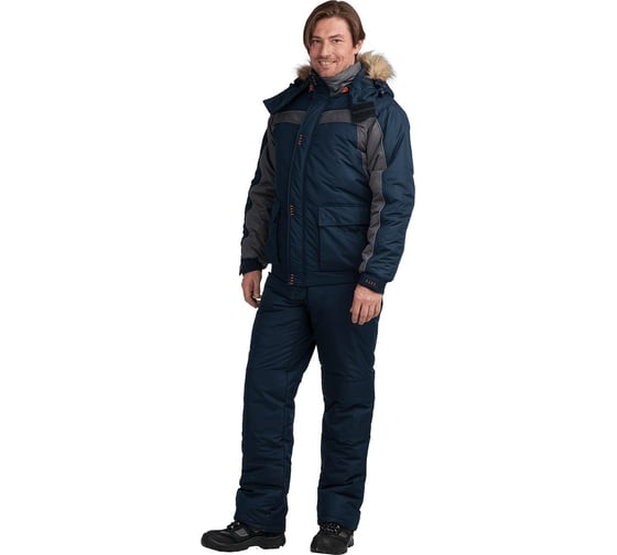 Утеплённый костюм ГК Спецобъединение БРИГАДИР ЛЮКС темно-синий/серый, р.120-124, рост 182-188 Кос 687/120/182 1