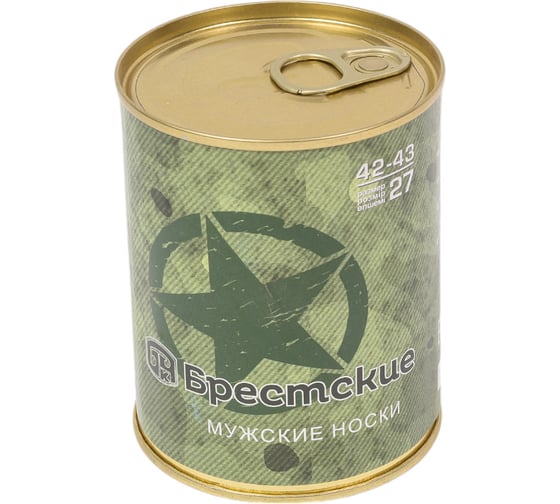 Мужские носки в банке БРЕСТСКИЕ 2135в classic, р. 27, 000 черный 12600902024000 1