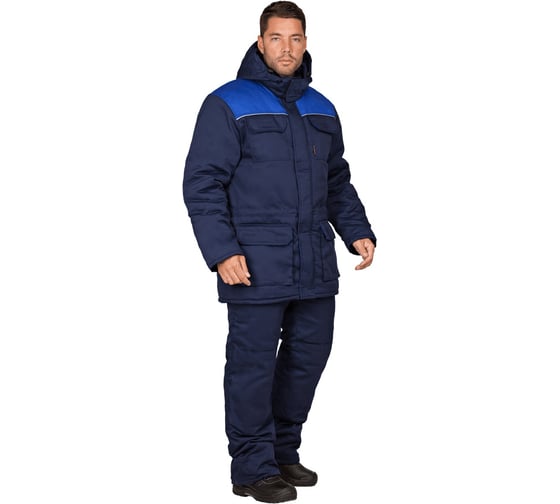 Утеплённый костюм ГК Спецобъединение ПАРТНЕР темно-синий/василёк, р. 96-100, рост 182-188 Кос 678/ 96/182 1