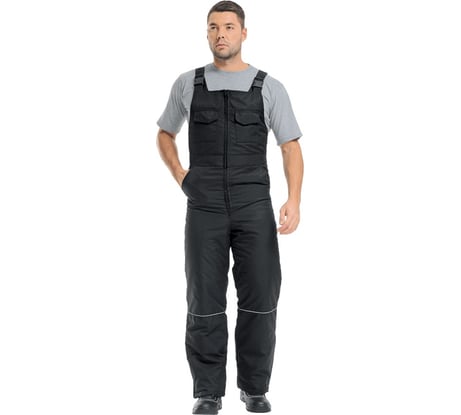 Утеплённый полукомбинезон ГК Спецобъединение ДИКСОН черный, размер 112-116, рост 170-176 Пком 530/112/170