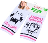Женские хлопковые носки Conte elegan t happy 18с-227сп, р.23-25, 357 белый 1001320870030015357