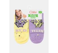 Женские хлопковые носки Conte elegan t happy 18с-227сп, р.23-25, 386 желтый-сиреневый 1001320870031552386