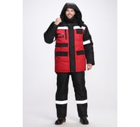 Зимний костюм с полукомбинезоном ФАКЕЛ Беркут, черный/красный, 44-46; 182-188 87483057.002
