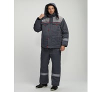 Зимний костюм с полукомбинезоном ФАКЕЛ Фаворит-2 NEW, темно-серый/светло-серый, 48-50; 170-176 87490592.003