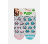 Хлопковые женские носки Conte elegan T HAPPY 19С-114СП, р.23-25, 352 светло-серый 1001321120030154352