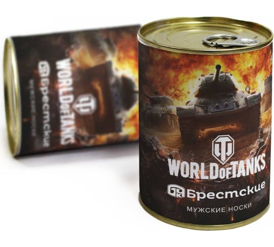 Мужские носки Брестские В БАНКЕ 2131В WORLD OF TANKS, р.27, 135 черный 12600602024135