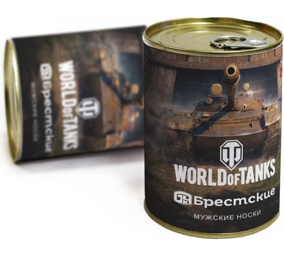 Мужские носки Брестские В БАНКЕ 2131В WORLD OF TANKS, р.29, 148 черный 12600603024148 1