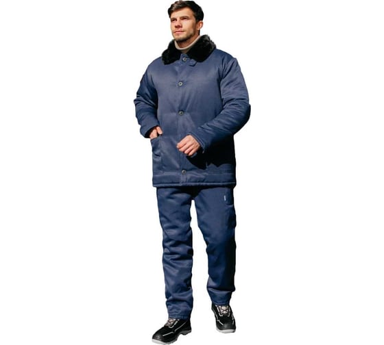 Утепленная куртка ООО ГУП Бисер Работник MIX BLUE темно-синий, размер 68-70/182-188 4670132028089 1