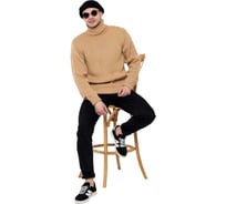 Полушерстяной армейский джемпер ООО ГУП Бисер бежевый, размер 48-50, рост 182-188 4620170445393