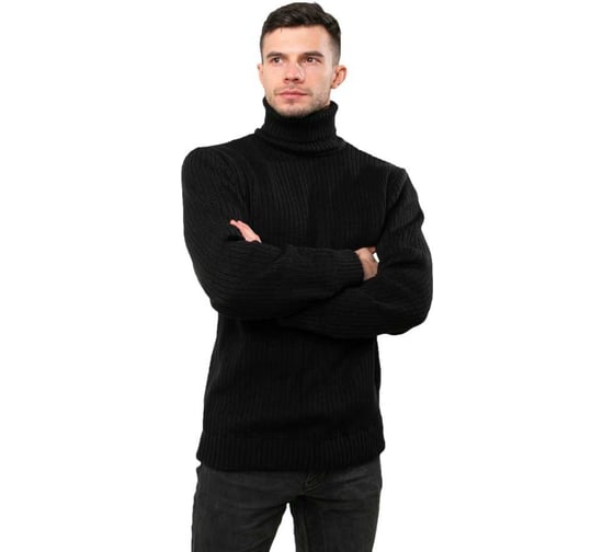 Полушерстяной армейский джемпер ООО ГУП Бисер черный, размер 48-50, рост 170-176 4620170443573