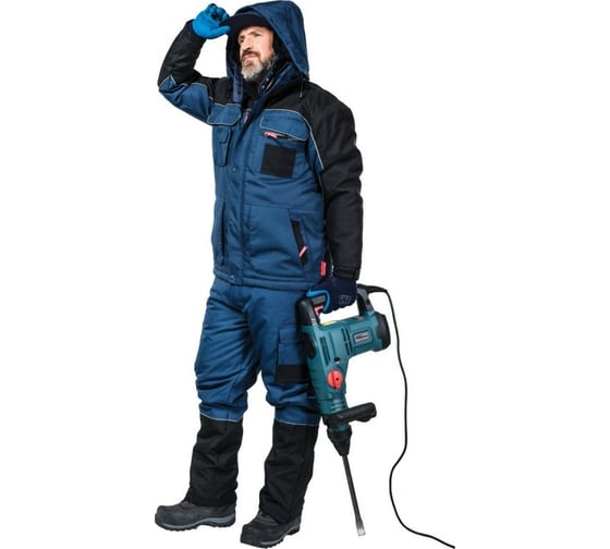 Утепленный полукомбинезон LAHTI PRO сине-черный, р. 3XL L4110106