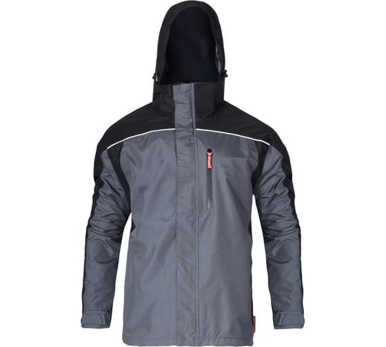 Утепленная рабочая куртка LAHTI PRO серо-черная, р. 2XL LPKZ22XL