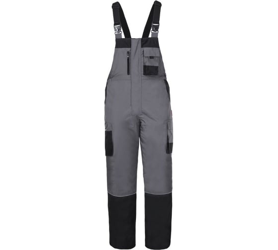 Утепленный полукомбинезон LAHTI PRO серо-черный, р. 2XL L4110805