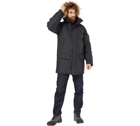 Удлиненная куртка Эксперт Спецодежда Аляска черная, р. 44-46, рост 170-176 6446000071895