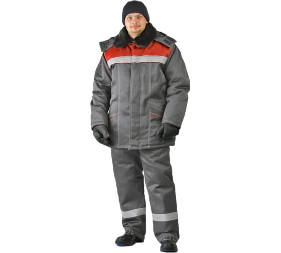 Зимний костюм URSUS ВЬЮГА темно-серый/красный КОС801-333; 60-62, 170-176 1