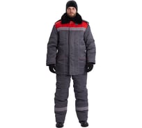 Зимний костюм URSUS ВЬЮГА темно-серый/красный, размер 52-54, рост 182-188 КОС801-333