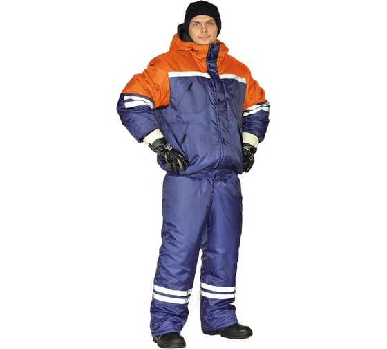 Зимний костюм URSUS СТИМ темно-синий/оранжевый КОС634-003; 52-54, 182-188 1