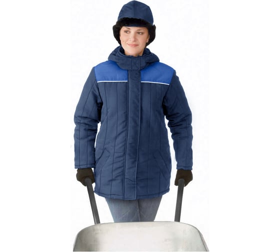 Зимняя женская куртка URSUS УРАЛ темно-синяя/василек КУР554-002; 56-58, 170-176 1