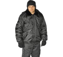 Зимняя мужская куртка на поясе URSUS Охрана черная КУР617-280; 44-46, 182-188