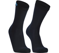 Водонепроницаемые носки DexShell Ultra Thin Crew, р. L/43-46, черный/голубой DS683BLKL