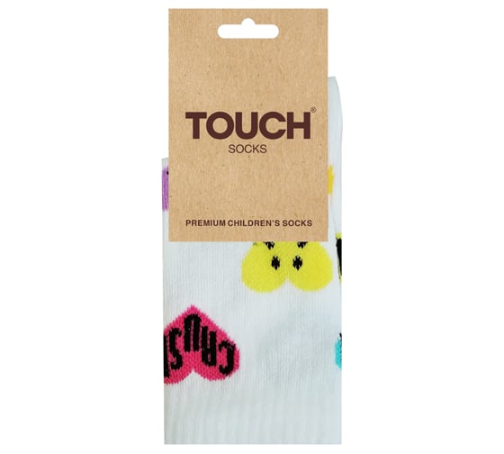 Женские носки TOUCH молочный, сердца, р. 25-27 2371