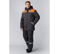 Зимний костюм с полукомбинезоном ФАКЕЛ Партнер NEW, темно-серый/оранжевый, р. 64-66; 170-176 87476973.011