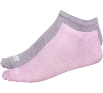Низкие носки STARFIT SW-205, розовый меланж/светло-серый меланж, 2 пары УТ-00014180
