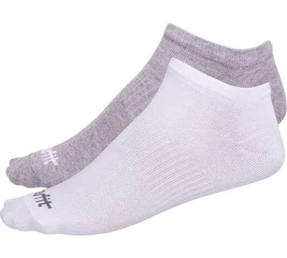 Низкие носки STARFIT SW-205, белый/светло-серый меланж, 2 пары УТ-00014184 1
