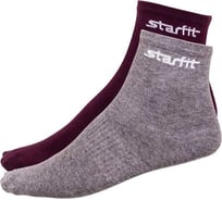 Средние носки STARFIT SW-206, бордовый/серый меланж, 2 пары УТ-00014186
