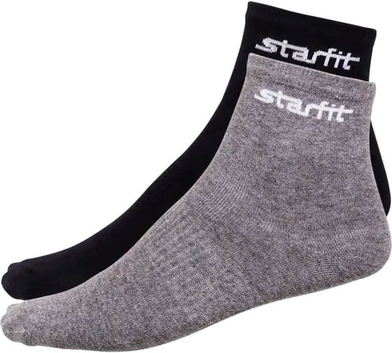 Средние носки STARFIT SW-206, серый меланж/черный, 2 пары УТ-00014188 1