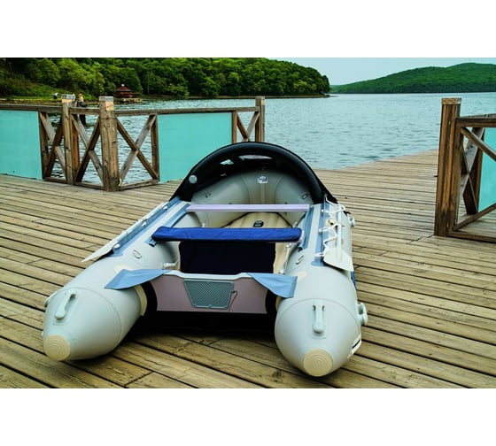Лодка ПВХ Stormline Heavy Duty AIR PRO 380 серая 1068b