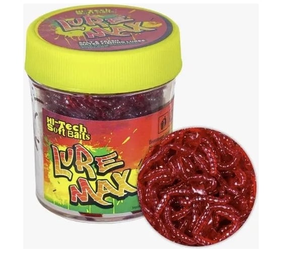Мягкие приманки LureMax BLOOD WORM 0,5''/1см Blood Red банка LSBW05B-019