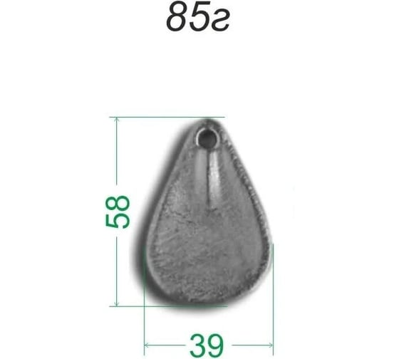 Груз Ложка, с ушком, 85 г, 20 шт. 04-004-08