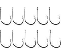Набор крючков AZOR FISHING 10 шт., сазан, усиленный, № 2,4,6,8,10, высокоуглеродистая сталь, черный никель 143-067