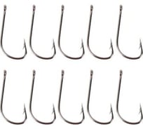 Набор крючков AZOR FISHING 10 шт., Абердин, №4,6,8,10, высокоуглеродистая сталь, черный никель 143-064