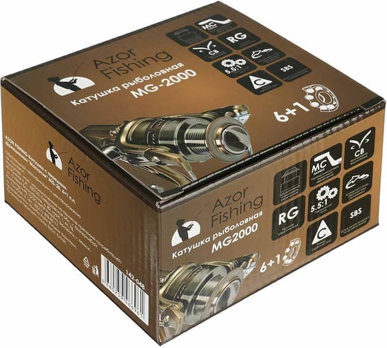 Катушка с передним фрикционом AZOR FISHING Магнэтик MG-20, 6+1 п.п 142-048