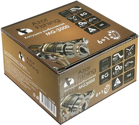 Катушка с передним фрикционом AZOR FISHING Магнэтик MG-30, 6+1 п.п 142-008