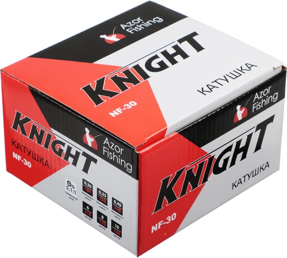 Катушка c передним фрикционом AZOR FISHING Knight NF-30, пластмассовая шпуля 1bb 142-059