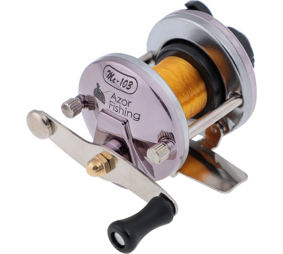 Катушка AZOR FISHING MT-100 мультипликаторная c леской 0.28мм, металл 142-026