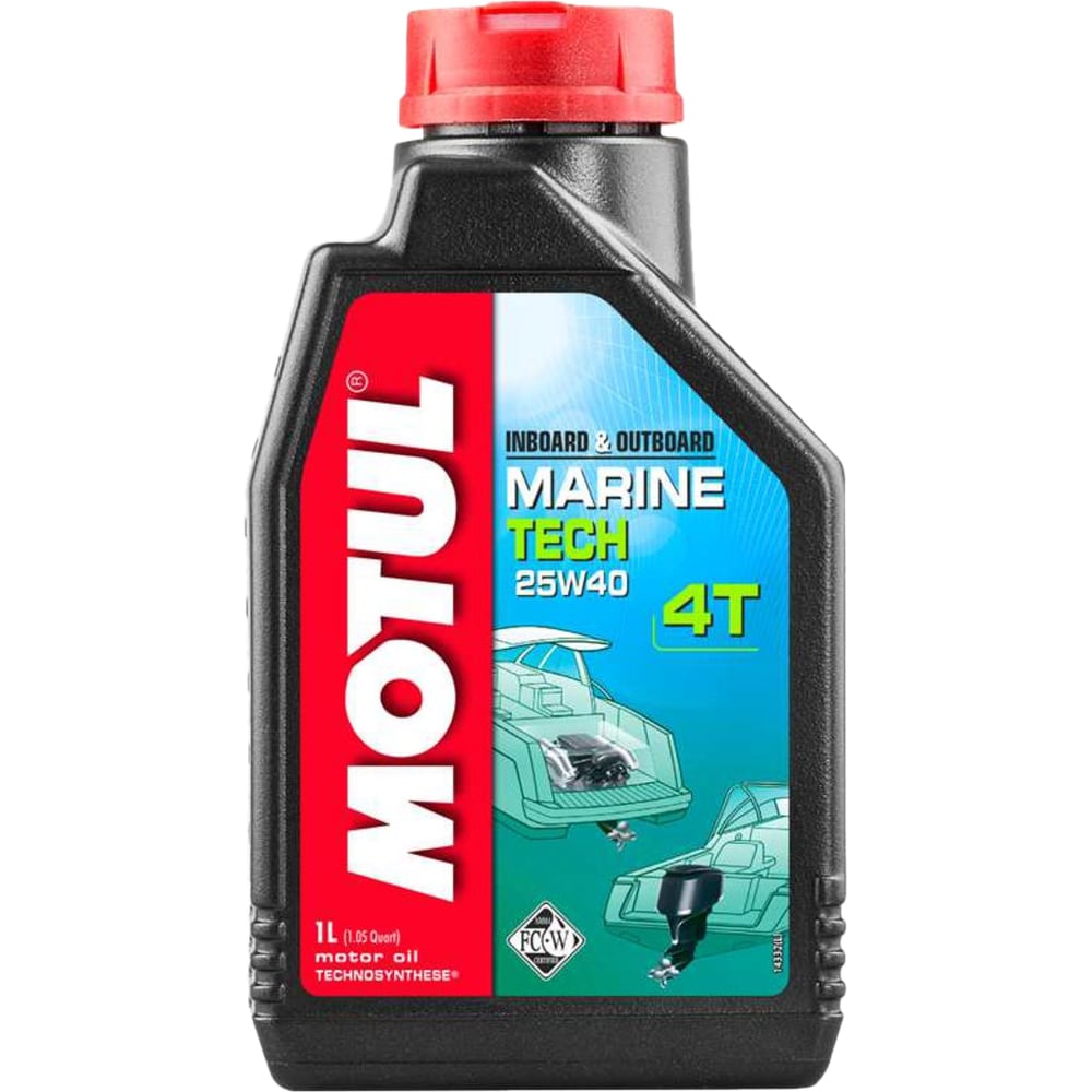 Масло для лодочных моторов MARINE TECH 4T 25W40 1 л MOTUL 107757 ...