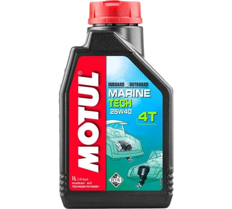 Масло для лодочных моторов MARINE TECH 4T 25W40 1 л MOTUL 107757
