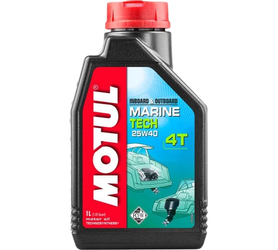 Масло для лодочных моторов MARINE TECH 4T 25W40 1 л MOTUL 107757 1