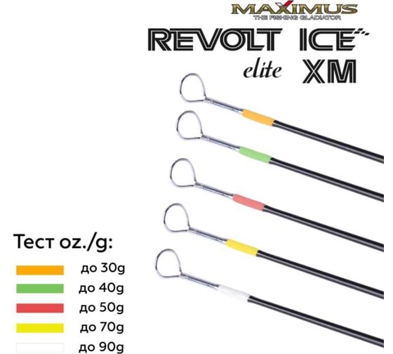 Зимняя удочка Maximus REVOLT ICE ELITE XM 302H 0.75 м, до 50 г MIRRIEXM302H