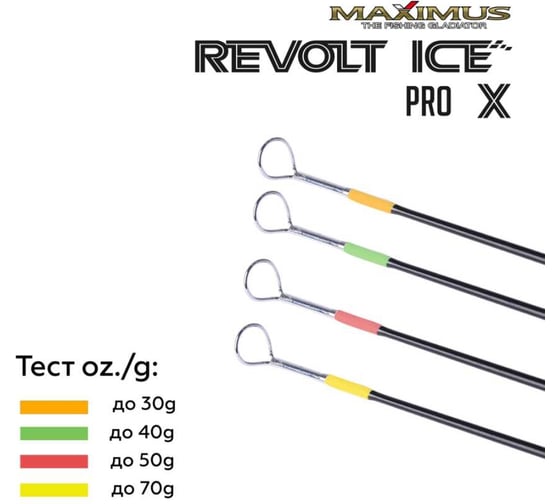 Зимняя удочка Maximus REVOLT ICE PRO X281M 0.70 м, до 30 г MIRRIPX281M